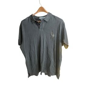 Polo Ralph Lauren Men's Custom Fit Black Big Pony #3 Polo Shirt Size XXL